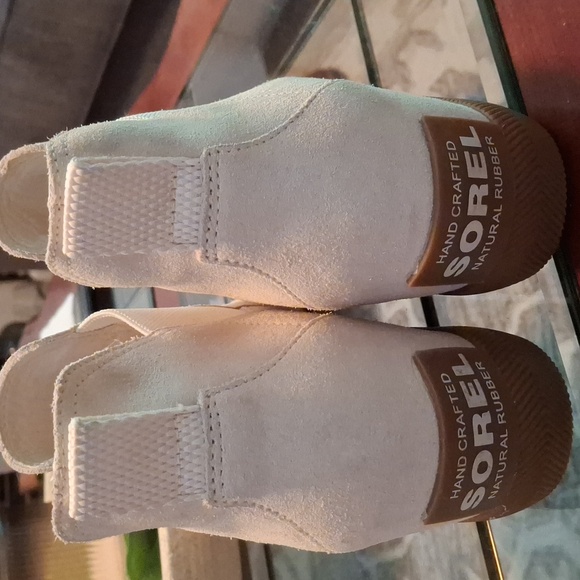 Sorel Out N About Slip On Chelsea Wedge Boot Women's Ankle Booties Chalk White - Picture 5 of 7